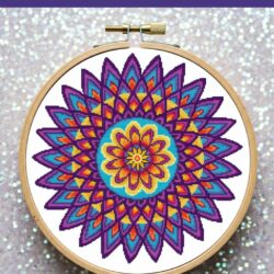 Dahlia mandala borduurpatroon ***