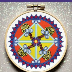 Equinox Herfst mandala borduurpatroon ***