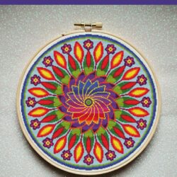 Flower Power mandala borduurpatroon ***