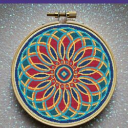 Indian Summer mandala borduurpatroon **