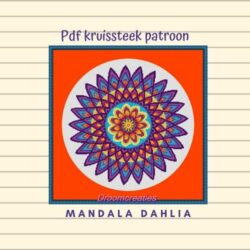 Dahlia mandala borduurpatroon ***