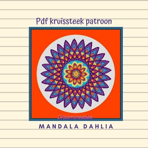 Dahlia mandala borduurpatroon ***