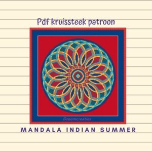 Indian Summer mandala borduurpatroon **