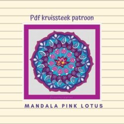 Pink Lotus mandala borduurpatroon ***