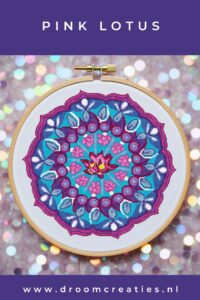 Pink Lotus mandala borduurpatroon ***