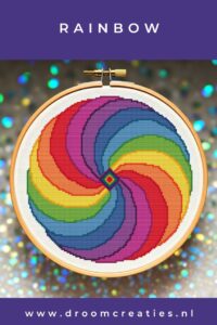 Rainbow mandala borduurpatroon**