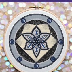 Spotlight Grijs mandala borduurpatroon ***