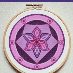 Spotlight Paars mandala borduurpatroon ***