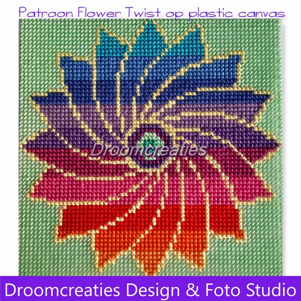 Flower Twist mandala borduurpatroon * - Afbeelding 3