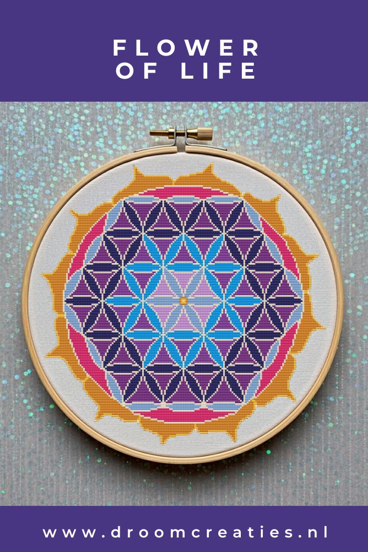Flower of Life mandala borduurpatroon **