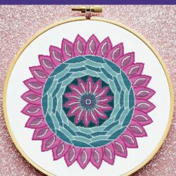 Chrysant mandala borduurpatroon **